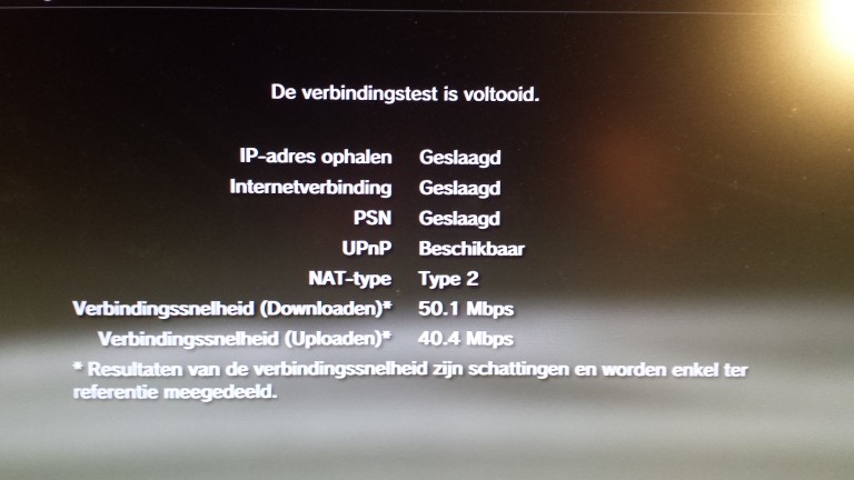 ps3 netwerk test